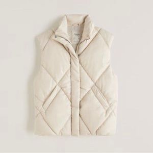 Abercrombie quilted vegan leather vest